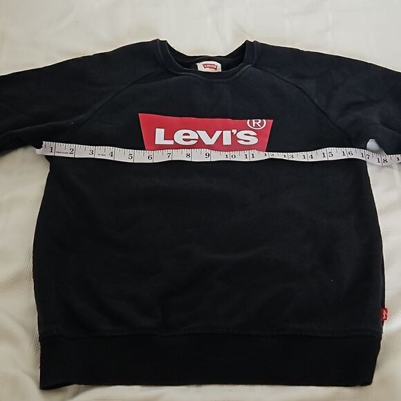 Levi's Girl Signature Logo Long Sleeves Sweater Large 10/12 Years Old Black/Red - Picture 9 of 16